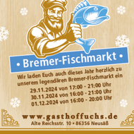 Bremer-Fischmarkt im Hotel-Brauereigasthof Fuchs in Steppach